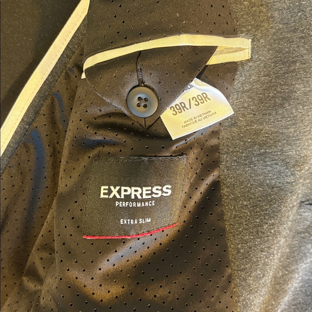 Men’s Express Charcoal Gray Suit Jacket 39R - Picture 4 of 6